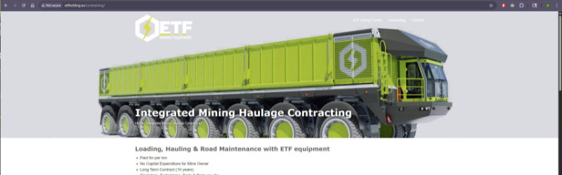 ETF Mining Equipment's battery-electric haul train