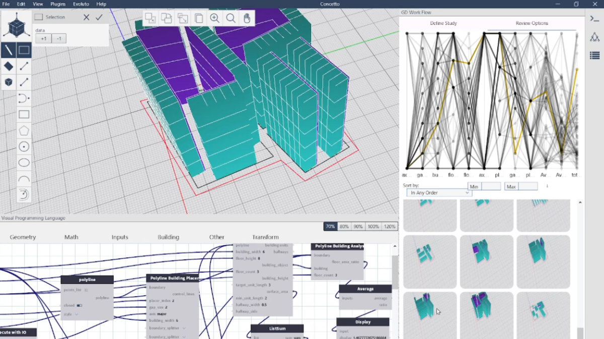 Concetto screenshot showing optimization