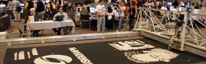 Sand Painter set up in Studio at SIGGRAPH 2004